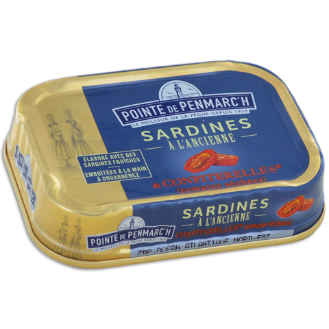 Sardines à l'ancienne Pointe de Penmarc'h à l'huile d'olive vierge extra et aux tomates séchées