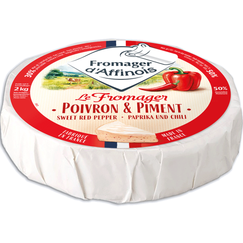 Fromager d'Affinois mit roter Paprika und Chili