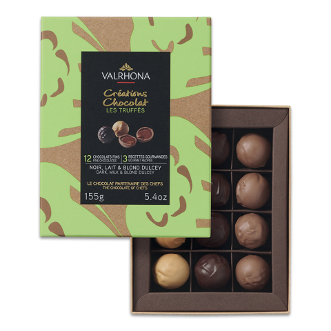 Geschenkbox mit Valrhona Schokoladen Trüffel