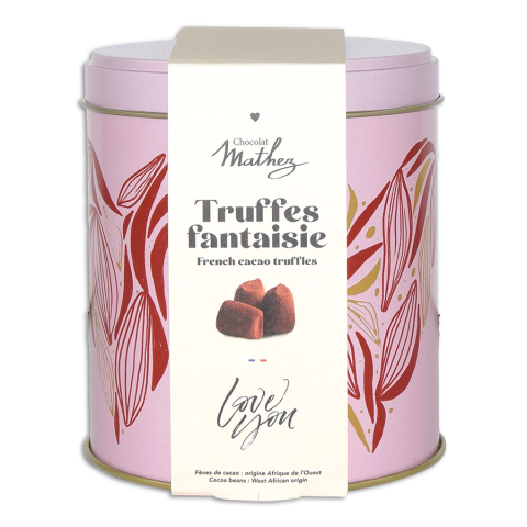 Truffes Nature Mathez boite métal reutilisable déco Pink