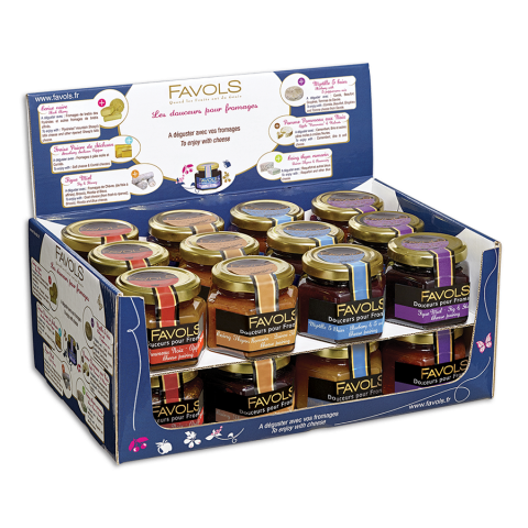 Douceur pour Fromages Favols - Chutney for cheese in a sales display