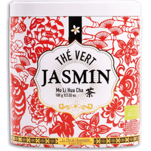 Bio grüner Tee mit Jasminblüten Terre d'Oc in einer Metalldose