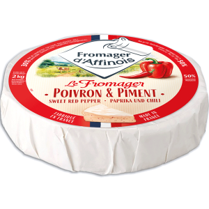 Fromager d'Affinois mit roter Paprika und Chili