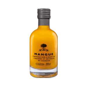 Mango pulp vinegar A l'Olivier in a glass bottle